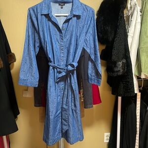 Talbots Denim Polka Dot Dress